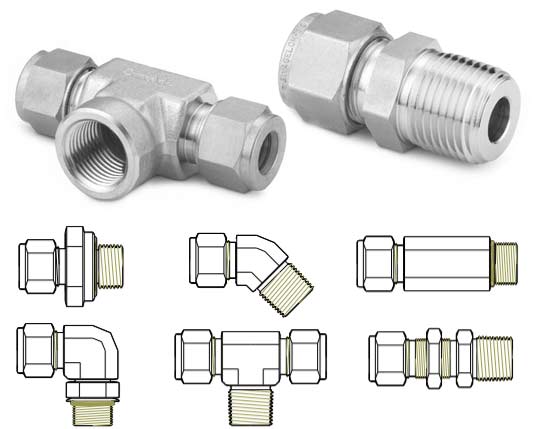 Stainless Steel 304H Tube to Male Fittings