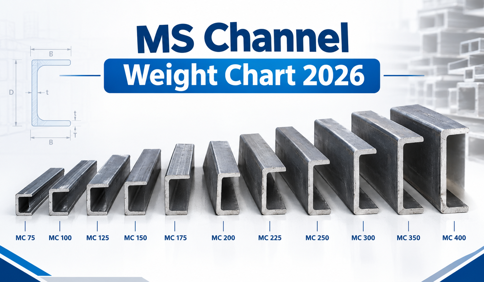 MS Channel Weight Chart 2026 – Sizes, Weight, Price & Calculation Guide MS Channel Weight Chart 2026