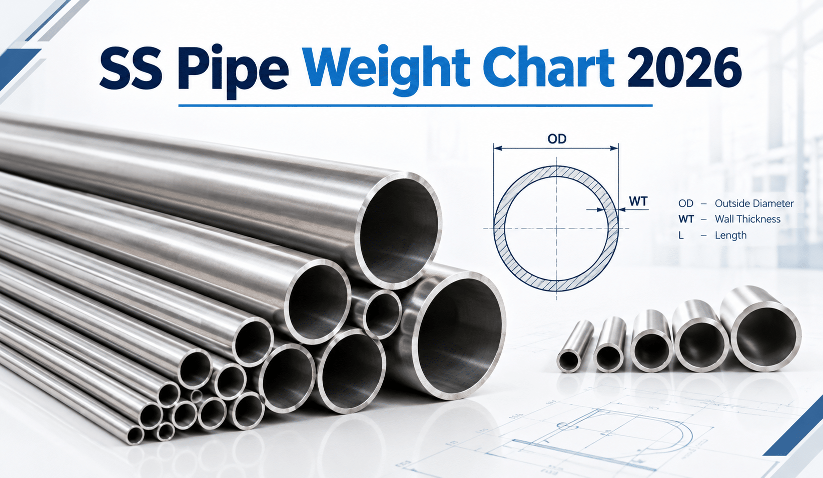 SS Pipe Weight Chart 2026 with sizes and weights
