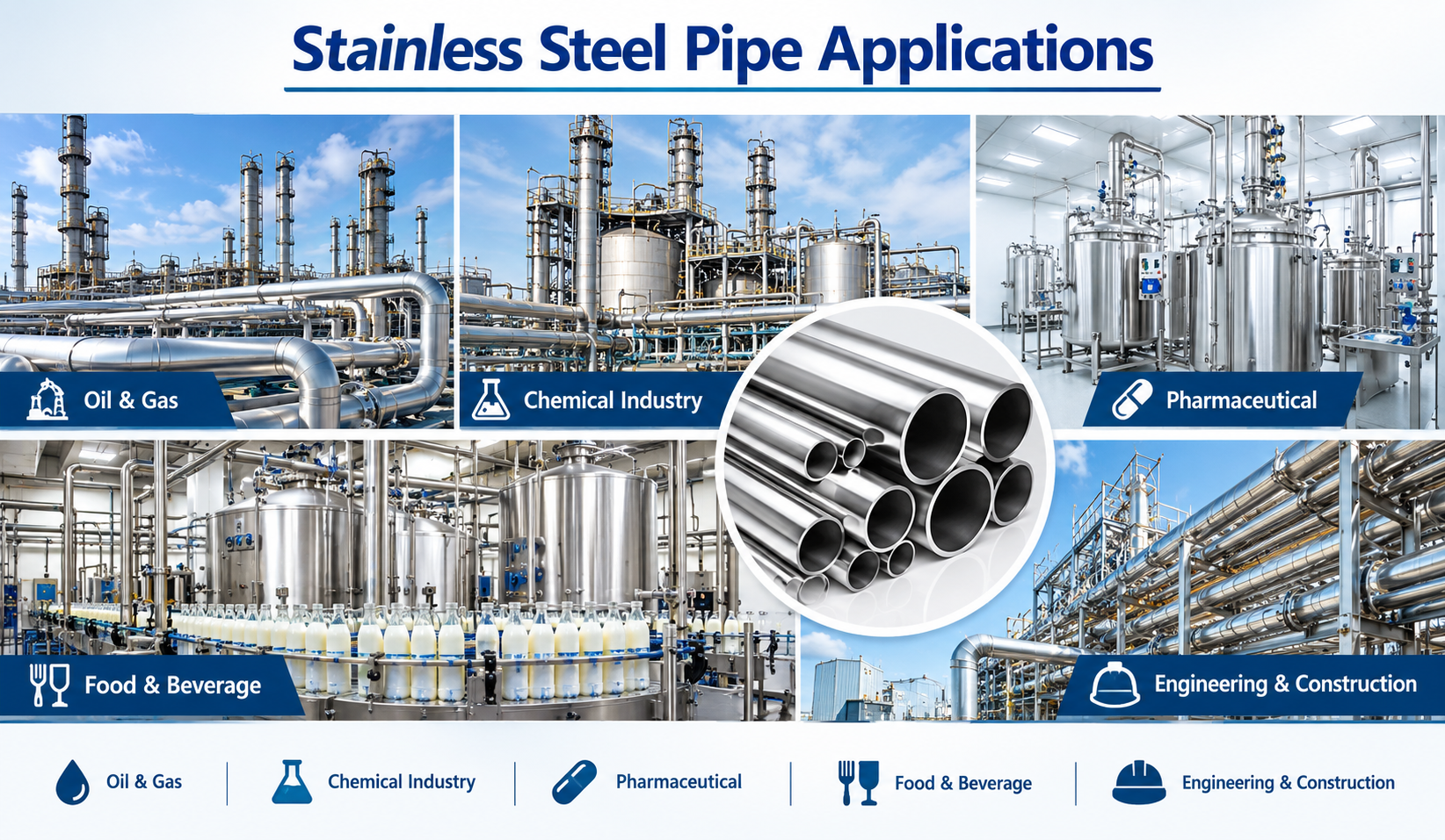 stainless steel pipe applications in industrial sectors