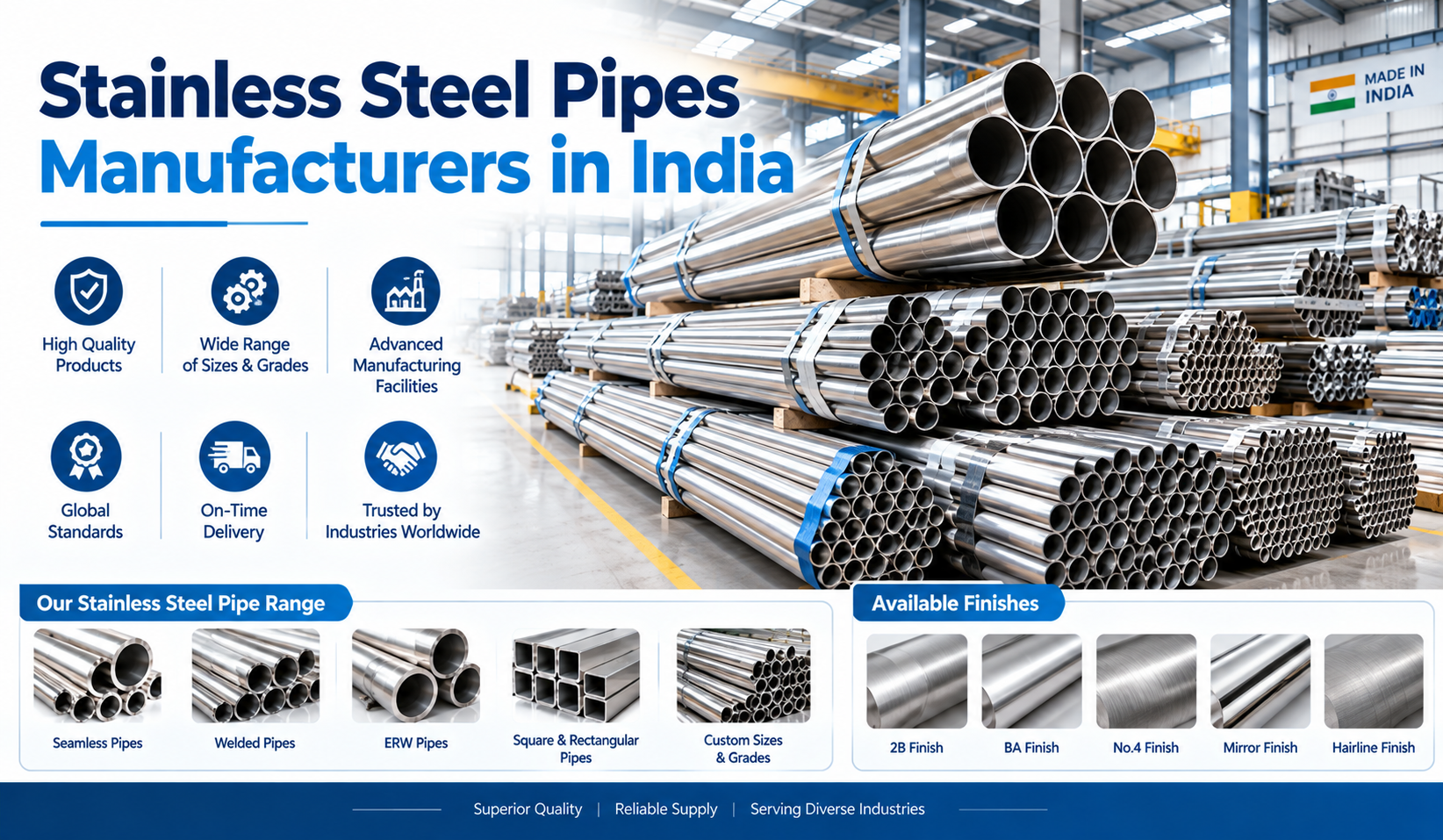 SS Pipe Weight Chart 2026: Sizes, Weight Calculator, Formula, Price & PDF stainless steel pipes manufacturers and suppliers in India