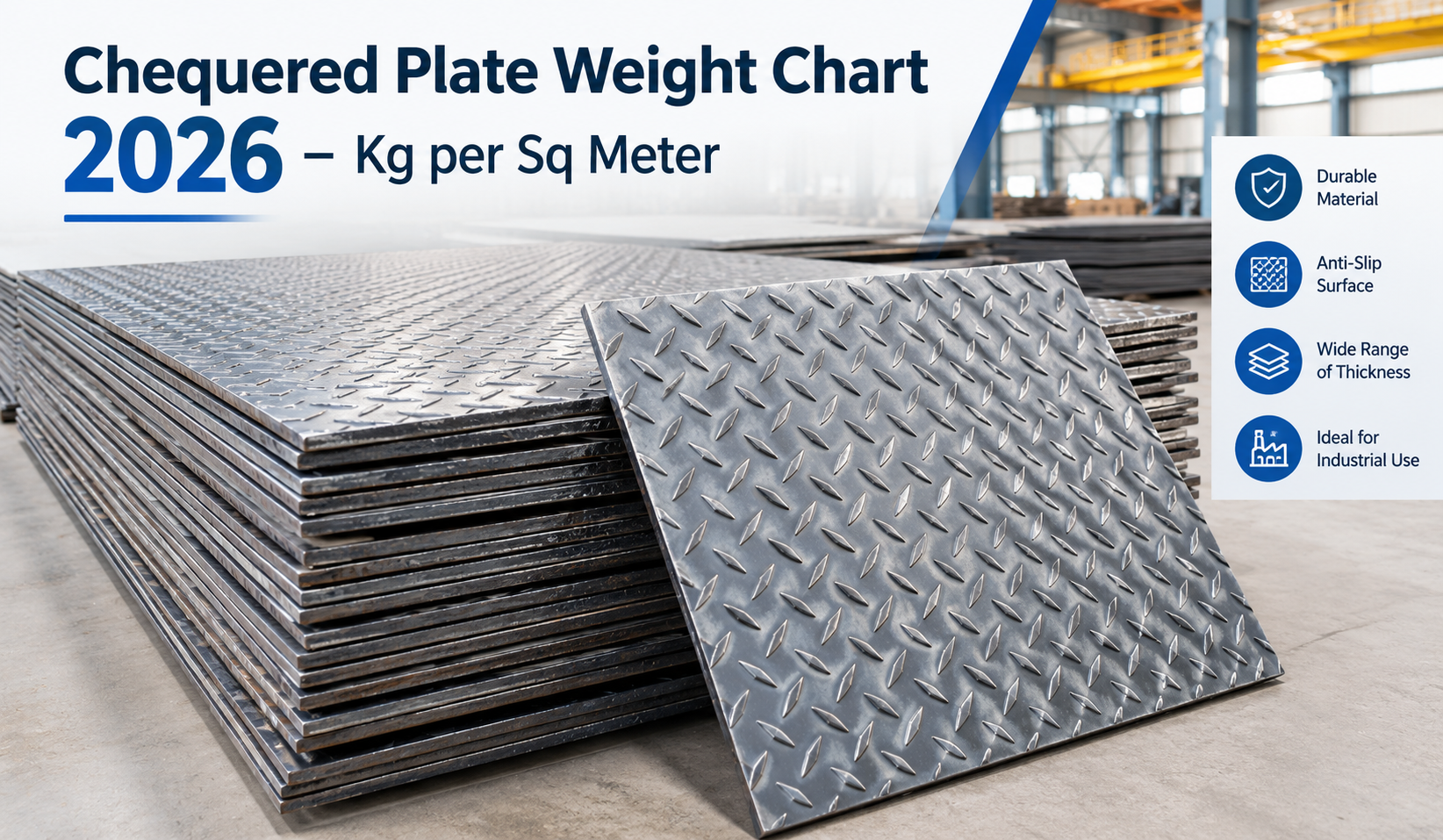 Chequered Plate Weight Chart 2026 – Kg per Sq Meter